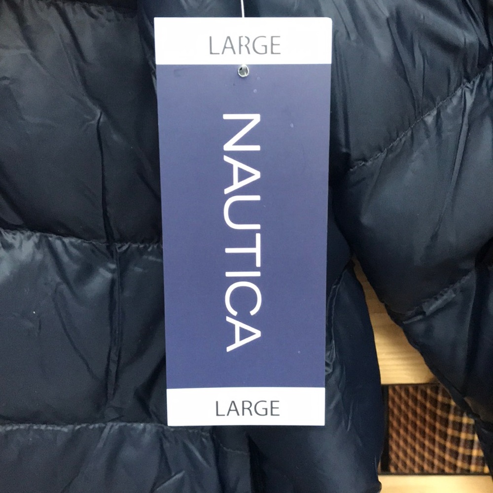 NWT,NAUTICA MENS QUILTED PUFFER HOODIE~DARK NAVY - Picture 15 of 16